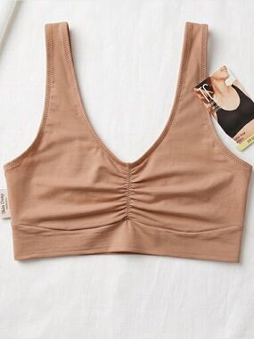 TC Soft Blush Ruched Bralette, New with Tags
